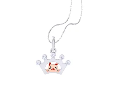 Kids Crown Pendants 3dm STL OBJ FBX Renders Details 3D print model