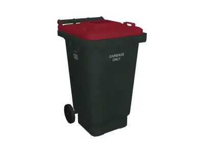 Garbage Bin Low-poly 3D model order