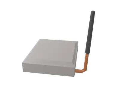 Cartoon Wifi Router v2 002 Low-poly 3D model