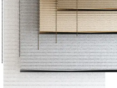 Roman Pleated Blinds Low-poly 3D model