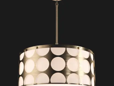Charles Collection pendant light with circles 3D model
