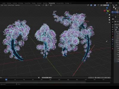 Alien Plant Procedural - Geometry Node - Blender V1-1 3D model