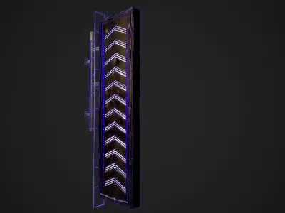 UP Neon signs Cyberpunk  Optimized FOr games  Low-poly 3D model