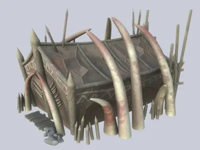 Orc house Low-poly 3D model shop