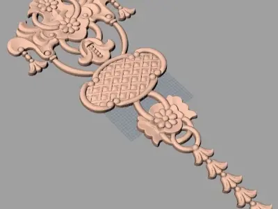 European furniture 3D relief models for CNC wood engraving E197 3D model
