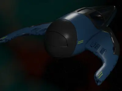 Old Y2J Spaceship 3D model