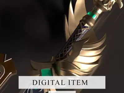 Genshin Impact - Favonius Sword - 3d file st 3D print model