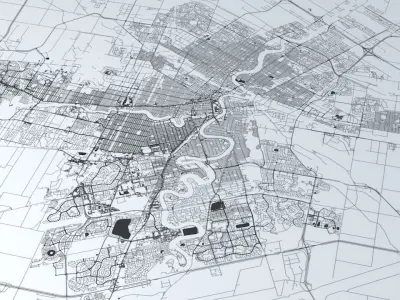 Winnipeg Road Network and Streets 3D model