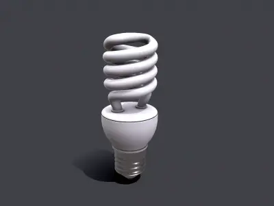 CFL Light Bulb PBR Free 3D model
