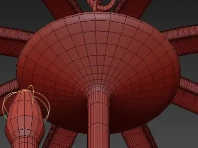 Euclid Chandelier Spanish Bronze 3D model