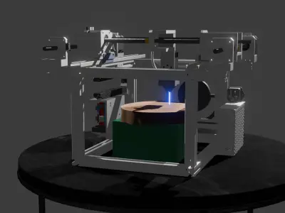 Modular DIY Laser Cutter Frame  3D Printable Parts PLA Optimized 3D print model