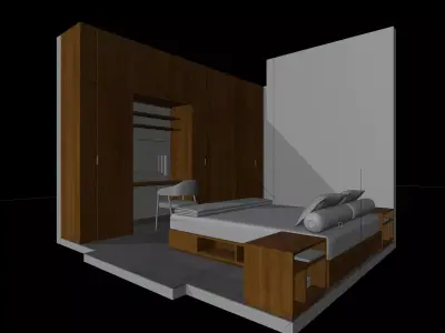 Isometric Master Bedroom 3D model