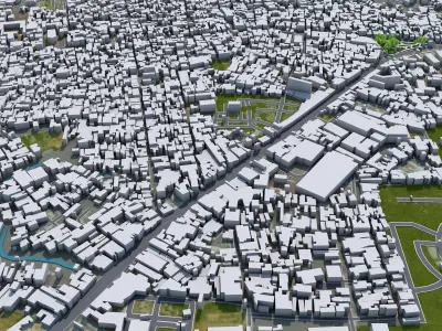 Bien Hoa Dong Nai Vietnam 25km Low-poly 3D model