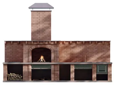 Brick Barbecue num 892 Low-poly 3D model
