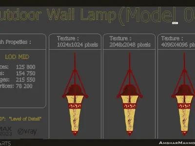 CLASSICAL OUTDOOR WALL LAMP -Model 08- 3D model