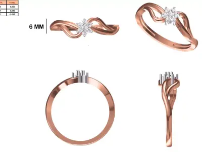 Ladies-Elegant Stone Rings For Womens 36 3D print model
