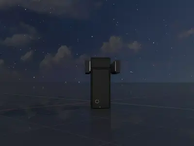 Railway Crossing Barrier 3 m with protective grid closed  Low-poly 3D model