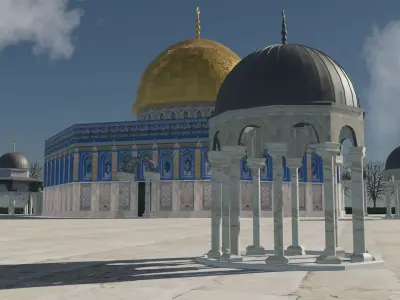 JERUSALEM THE DOME OF THE ROCK AND ITS SURROUNDINGS 3D model