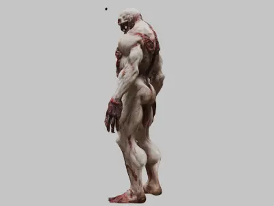 Detailed Male Anatomy Monster 3D Model Low-poly 3D model