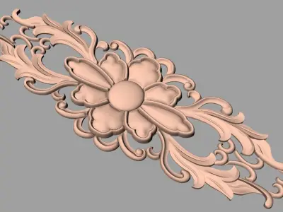 Woodworking CNC Router 3D Relief STL models used for artcam E445 3D model