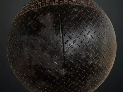 Dirty Metal Plate PBR Seamless Texture