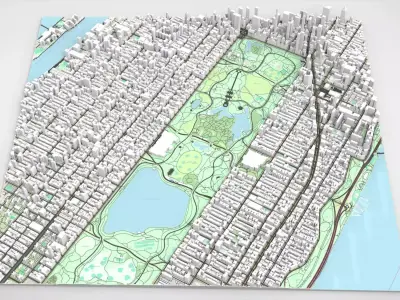 The Upper West and West Side Manhattan New York USA 3D model