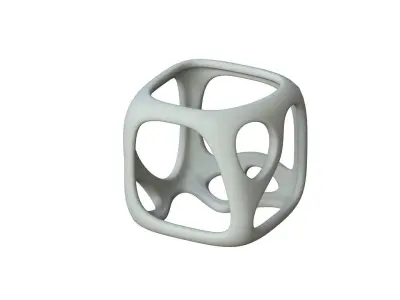 SciFi Cube Object No 16988 Low Poly Shape Texture