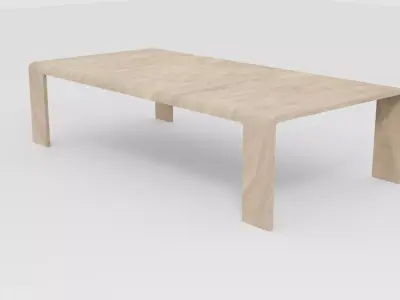 Japanese modern table Low-poly 3D model