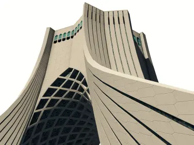 Azadi Tower Low-poly 3D model