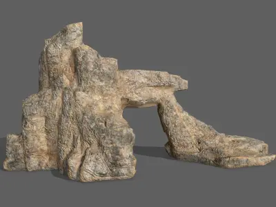 Rock Set Low-poly 3D model
