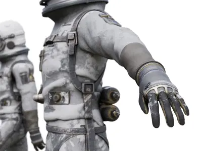 Spacesuit Old worn Astronaut Suit 3D model