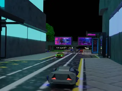 Metropolis Megalopolis Cosmopolis Town Sci fi Future  Low-poly 3D model