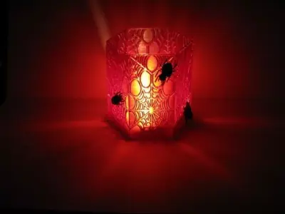Spiders Web LED Candle holder Free 3D print model