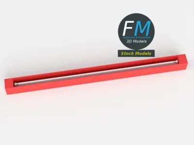 Neon ceiling light 2 3D model