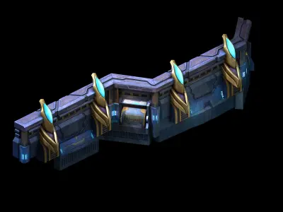 Different dimension - building - wall 09 3D model