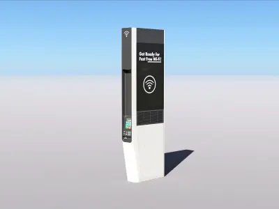 WiFi Kiosk Low-poly 3D model