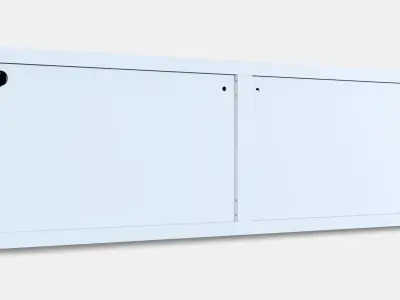 BESTA Shelf unit with doors 1 Low-poly 3D model