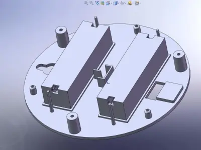 Battery Powered 3M Command Strip or Screw Mounted LED Night L... Free 3D print model
