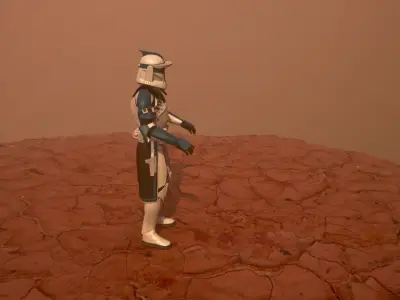 Star wars Clone trooper Phase 1 Heavy Low-poly 3D model