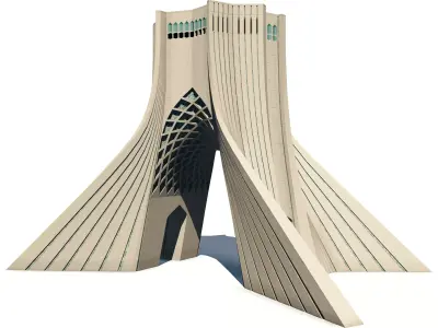 Azadi Tower Low-poly 3D model
