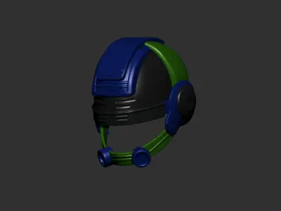 helmet high poly sculpt 3d printable  3D model 156