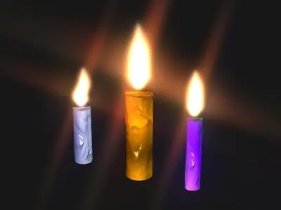 Little torch rigged Low-poly 3D model