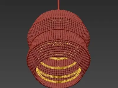 RUGIANO crystal pendant light - gold 3D model