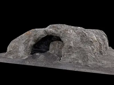 Dark Cave Low Poly Low-poly 3D model