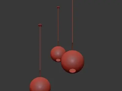 Suspension LED design BUBBLE LAMP 3D model