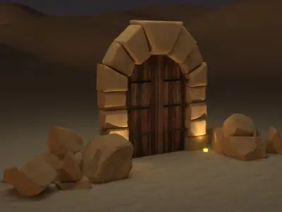 Arabic Traditional Arch Gate 3D model