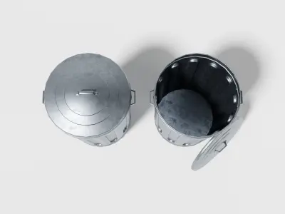 Street trash can Low-poly 3D model buy