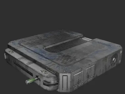 Sci-fi handbox Low-poly 3D model