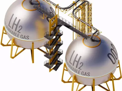 Sci-fi Spherical Tank 002 3D model