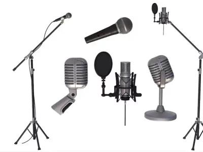 Microphone collection 2 3D model